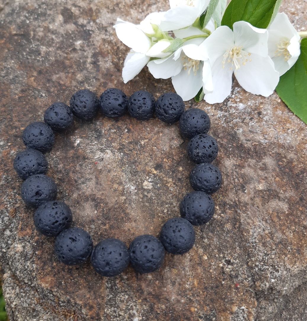 Láva náramok guľôčky 10 mm