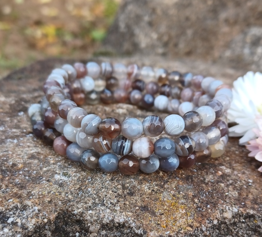 Achát Botswana náramok