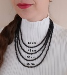 Čierny turmalín náhrdelník 40cm