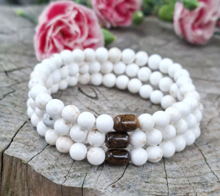 Pánsky náramok magnezit s bronzitom