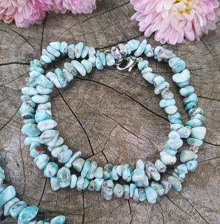 Larimar náhrdelník 45cm