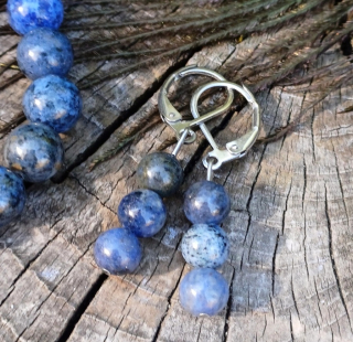 Dumortierit náušnice