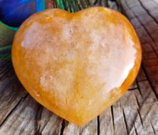 Krištáľ tangerin srdca 130g