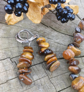 Tigrie oko náušnice