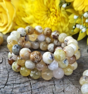 Opál žltý náramok