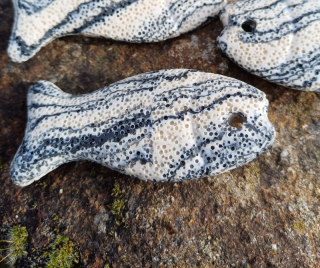 Láva rybička černobiela