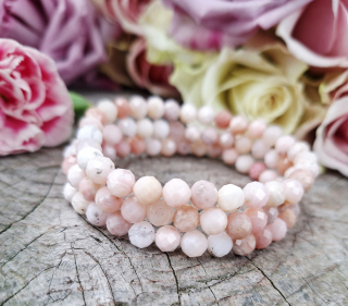 Opál ružový náramok 