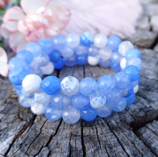 Achát modrý náramok pre deti