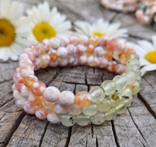 Achát s prehnitom náramok pre deti