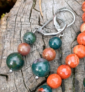 Heliotrop náušnice