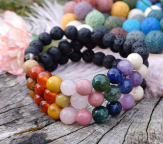 Čakrový náramok láva