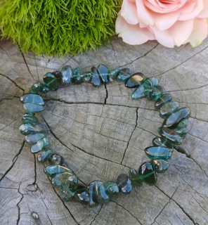 Apatit modrozelený náramok