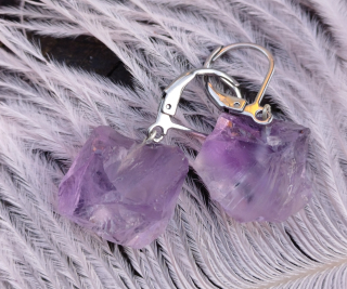 Ametyst náušnice