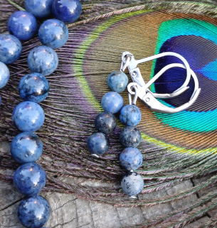 Dumortierit náušnice