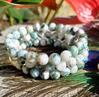 Achát stromčekový náramok