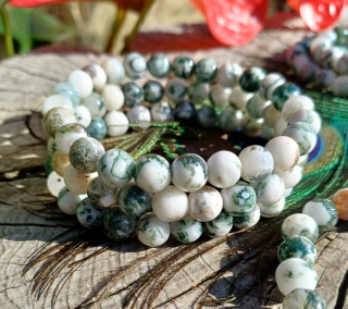 Achát stromčekový náramok pre mužov