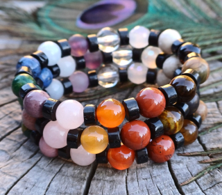 Čakrový náramok gagát pre deti