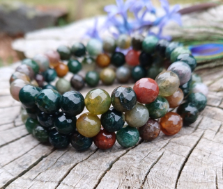 Achát machový náramok pre mužov