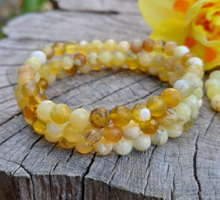 Opál žltý merlinit náramok 