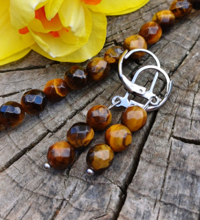 Tigrie oko náušnice