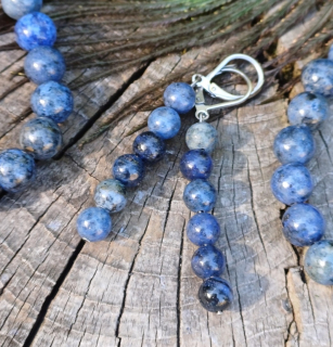 Dumortierit náušnice