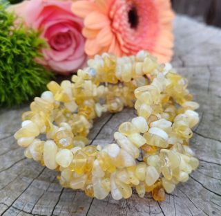 Opál žltý merlinit náramok 