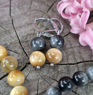 Tigrie oko žlté, orlie oko náušnice