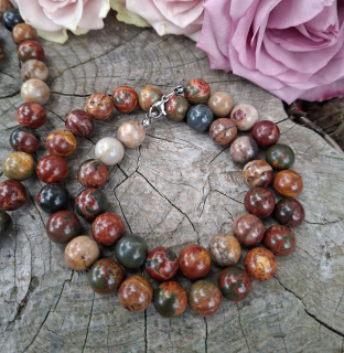 Jaspis picasso náhrdelník