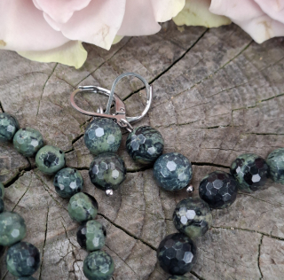 Jaspis kambaba náušnice