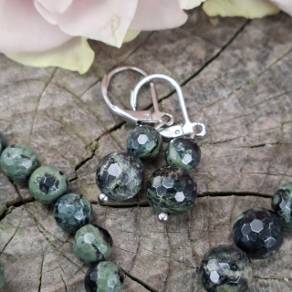 Jaspis kambaba náušnice