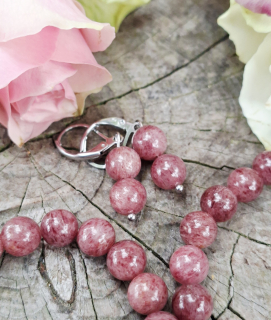 Jahodový kremeň náušnice