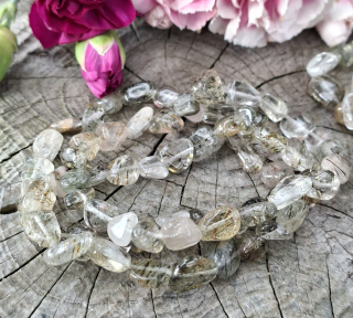 Krištáľ s aktinolitom náramok pre mužov