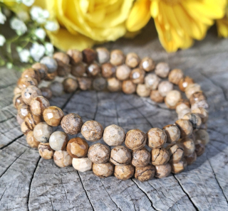 Jaspis obrázkový náramok