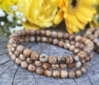 Jaspis obrázkový náramok pre mužov