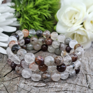 Lodolit fantomový krištáľ dámsky náramok