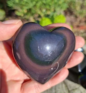 Obsidián dúhový srdca 110g