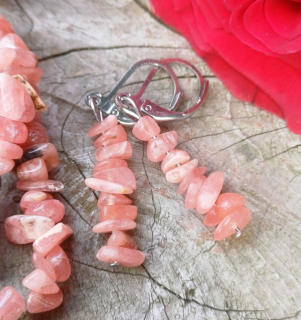 Rodochrozit náušnice